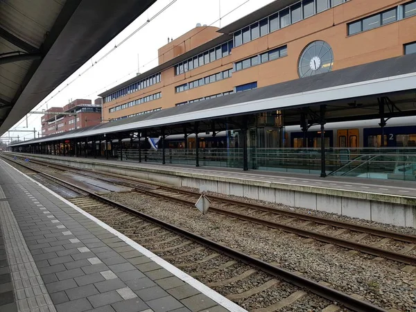 Ильверсум Нидерланды Января 2019 Вид Железнодорожный Вокзал Зданием Другими Деталями — стоковое фото