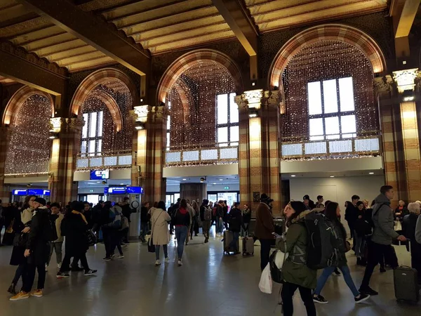 Amsterdão Centraal Países Baixos Janeiro 2019 Vista Estação Ferroviária Central — Fotografia de Stock