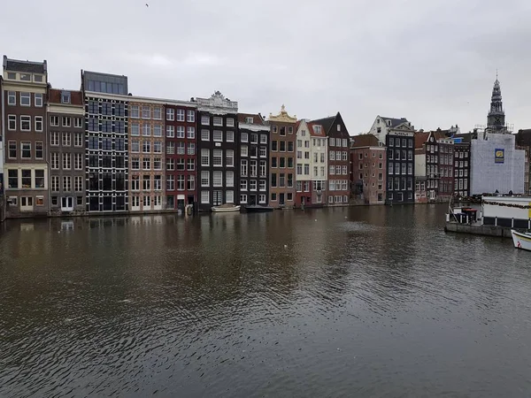 Amsterdam Pays Bas Janvier 2019 Vue Ville Avec Bâtiment Autres — Photo
