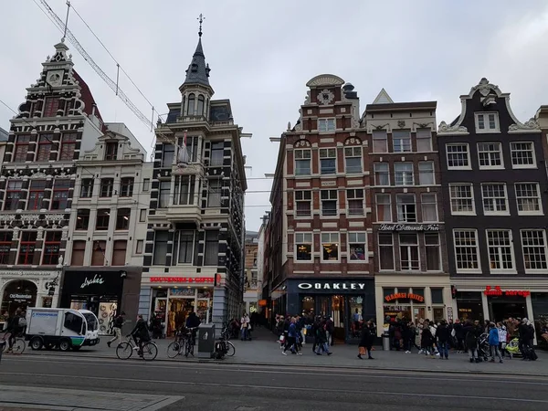 Amsterdam Niederlande Januar 2019 Ansicht Des Stadtgebietes Mit Gebäude Und — Stockfoto