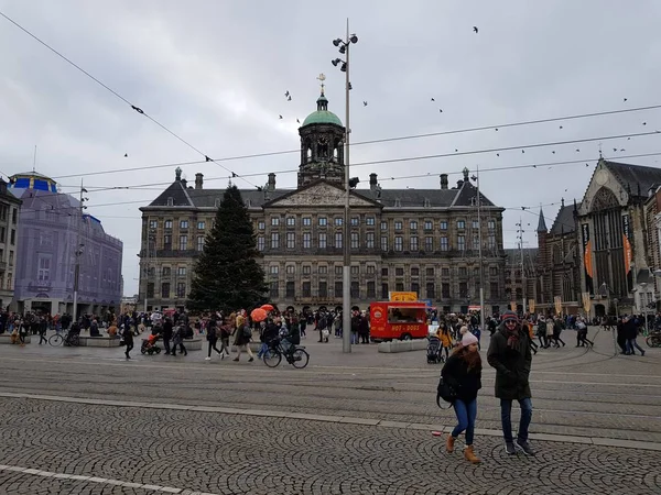 Amsterdam Niederlande Januar 2019 Ansicht Des Stadtgebietes Mit Gebäude Und — Stockfoto