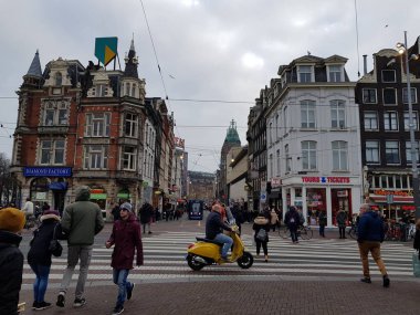 Amsterdam, Hollanda - 02 Ocak 2019 bina ve diğer ayrıntıları ile şehir alanının göster