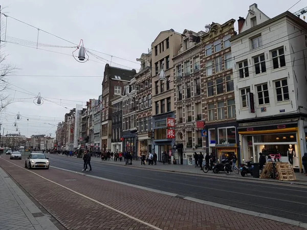 Amsterdam Nederlandene Januar 2019 Udsigt Byområdet Med Bygning Andre Detaljer - Stock-foto