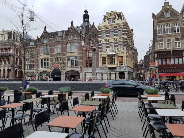 Amsterdam Países Bajos Enero 2019 Vista Del Área Ciudad Con — Foto de Stock