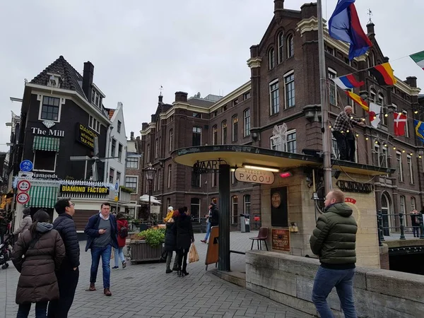 Amsterdam Nederlandene Januar 2019 Udsigt Byområdet Med Bygning Andre Detaljer - Stock-foto