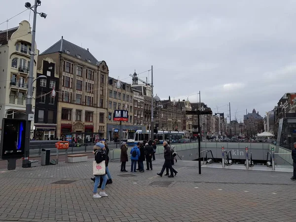 Amsterdam Paesi Bassi Gennaio 2019 Veduta Della Città Con Edificio — Foto Stock