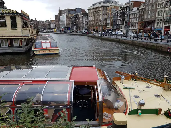 Amsterdam Niederlande Januar 2019 Ansicht Des Stadtgebietes Mit Gebäude Und — Stockfoto