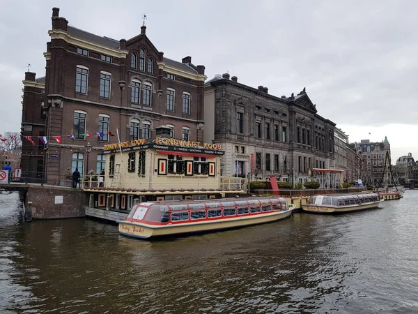 Amsterdam Niederlande Januar 2019 Ansicht Des Stadtgebietes Mit Gebäude Und — Stockfoto