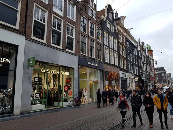 Amsterdam Paesi Bassi Gennaio 2019 Veduta Della Città Con Edificio — Foto Stock