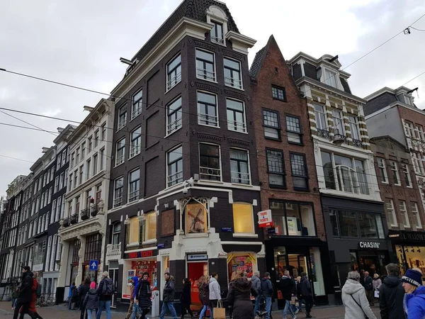 Amszterdam Hollandia 2019 Január Nézd Város Terület Épület Egyéb Részletek — Stock Fotó