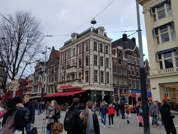 Amsterdam Nederländerna Januari 2019 Visa Stadsområdet Med Byggnaden Och Andra — Stockfoto