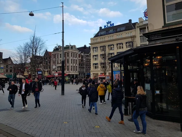 Amsterdam Nederlandene Januar 2019 Udsigt Byområdet Med Bygning Andre Detaljer - Stock-foto