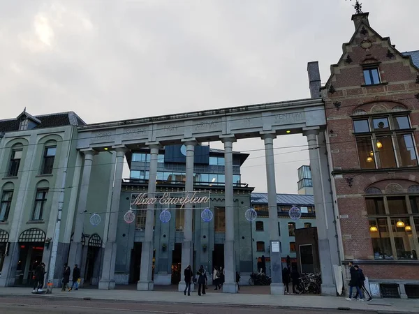 Amsterdam Nederland Januari 2019 Van Wijk Van Stad Met Gebouw — Stockfoto