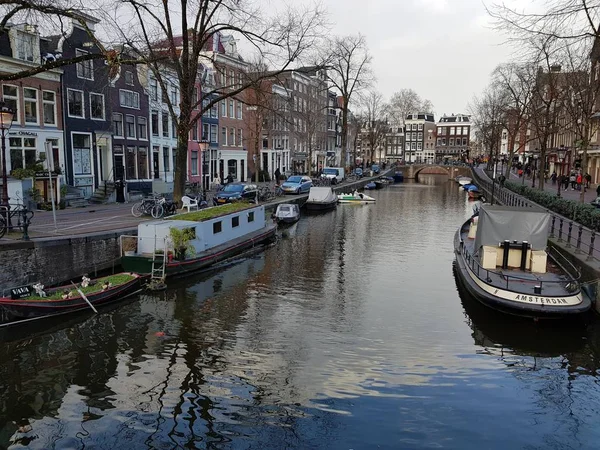 Amsterdam Pays Bas Janvier 2019 Vue Ville Avec Bâtiment Autres — Photo