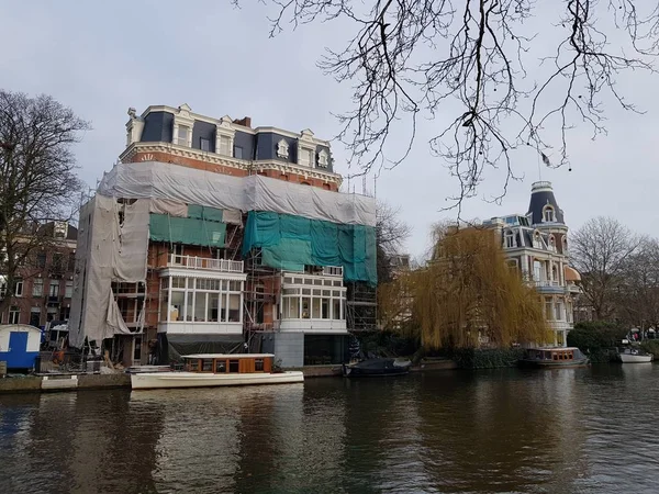 Amsterdam Nizozemsko Ledna 2019 Pohled Obce Budovy Další Podrobnosti — Stock fotografie