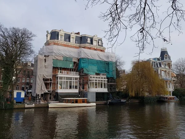 Amsterdam Pays Bas Janvier 2019 Vue Ville Avec Bâtiment Autres — Photo