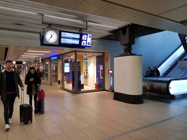 Amsterdam Centraal Niederlande Januar 2019 Ansicht Des Hauptbahnhofs Mit Gebäude — Stockfoto