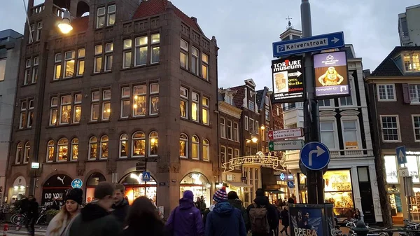 Msterdam Países Bajos Enero 2019 Vista Del Área Ciudad Con — Foto de Stock