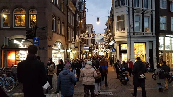 Msterdam Países Bajos Enero 2019 Vista Del Área Ciudad Con —  Fotos de Stock
