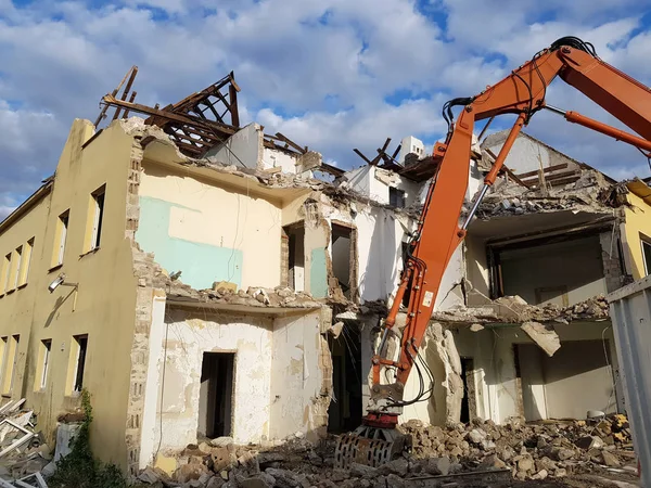 Desmantelamiento Daños Antigua Casa — Foto de Stock