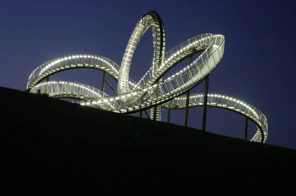 Duisburg Deutschland Juni 2020 Tiger Und Schildkrötenskulptur Angerpark Achterbahn Magischer — Stockfoto