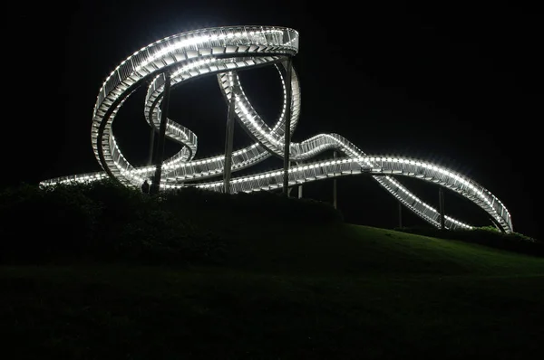 Duisburg Alemania Junio 2020 Escultura Tigre Tortuga Anger Park Montaña — Foto de Stock