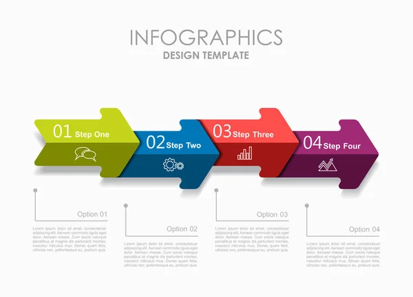 Infografik-Vorlage. Vektorillustration. kann für Workflow-Layout, Diagramm, Business-Schritt-Optionen, Banner verwendet werden. — Stockvektor