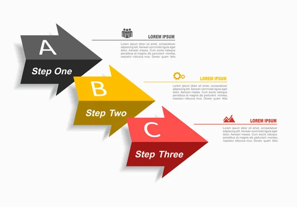 Infografik-Vorlage. Vektorillustration. kann für Workflow-Layout, Diagramm, Business-Schritt-Optionen, Banner verwendet werden. — Stockvektor