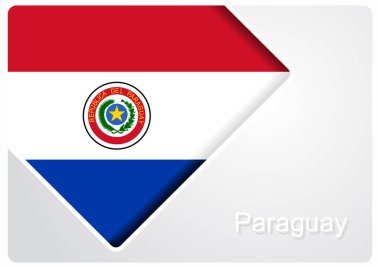 Paraguaylı bayrak arka plan tasarım. Vektör çizim.