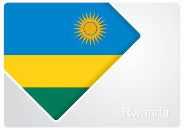 Ruanda bayrak arka plan tasarım. Vektör çizim.