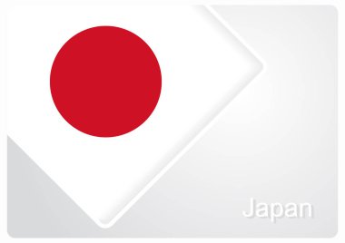 Japon bayrağı arka plan tasarım. Vektör çizim.