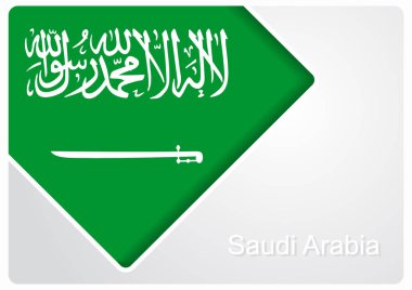 Suudi Arabistan bayrağı arka plan tasarım. Vektör çizim.