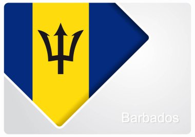 Barbados bayrağı arka plan tasarım. Vektör çizim.
