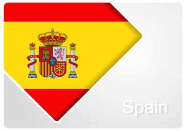 İspanyol bayrağı arka plan tasarım. Vektör çizim.