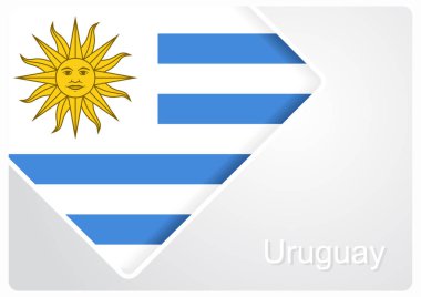 Uruguaylı bayrak arka plan tasarım. Vektör çizim.