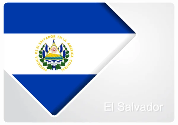 Fondo de diseño de bandera de El Salvador. Ilustración vectorial . — Vector de stock