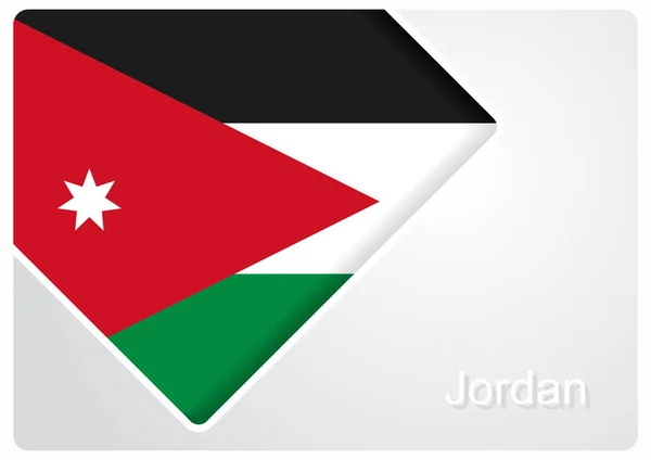 Flagę Jordanii Projekt Tło Układ Ilustracja Wektorowa — Wektor stockowy