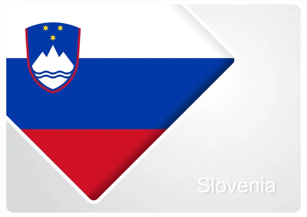 Slovence bayrak arka plan tasarım. Vektör çizim. — Stok Vektör