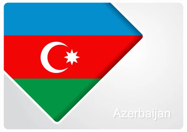 Fondo de diseño de bandera de Azerbaiyán. Ilustración vectorial . — Archivo Imágenes Vectoriales