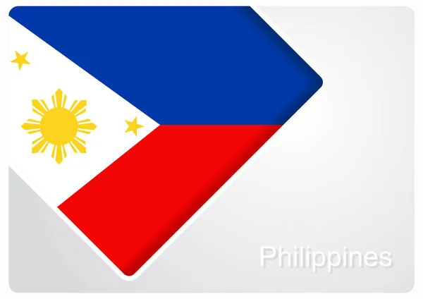 Fondo de diseño de bandera de Filipinas. Ilustración vectorial . — Vector de stock
