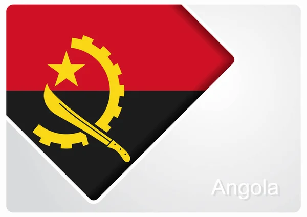 Angolan flag design background. Vector illustration. — Stock Vector
