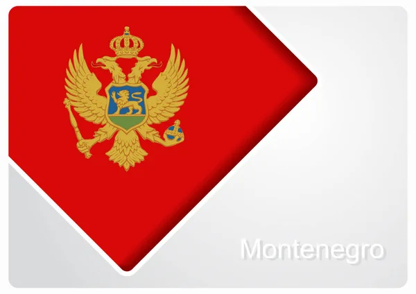 Bandeira montenegrina design de fundo. Ilustração vetorial . — Vetor de Stock