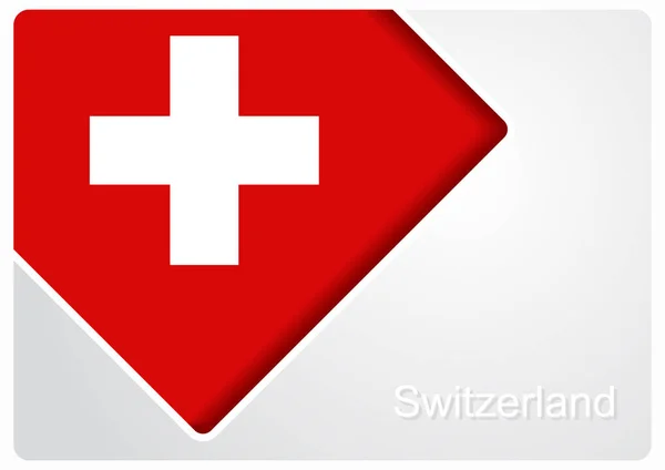 スイスの国旗デザインの背景。ベクトル図. — ストックベクタ