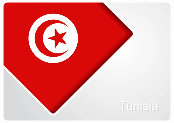 Tunisian flag design background. Vector illustration. — Stock Vector