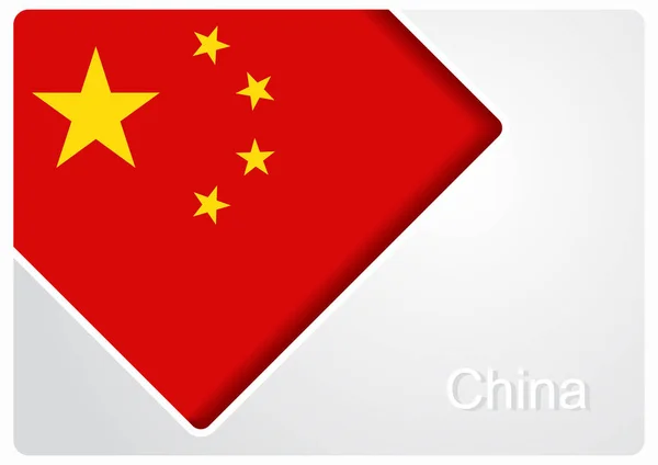 Kinesiska flaggan design bakgrund. Vektorillustration. — Stock vektor