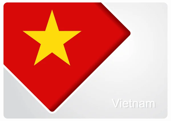 Latar belakang desain bendera Vietnam. Ilustrasi vektor . - Stok Vektor