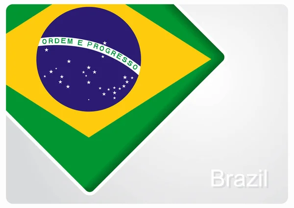 Brazilian flag design background. Vector illustration. — Stock Vector