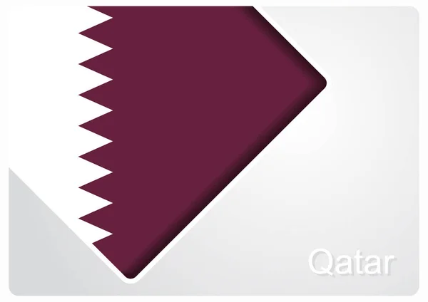 Дизайн флага Катара. Векторная иллюстрация . — стоковый вектор