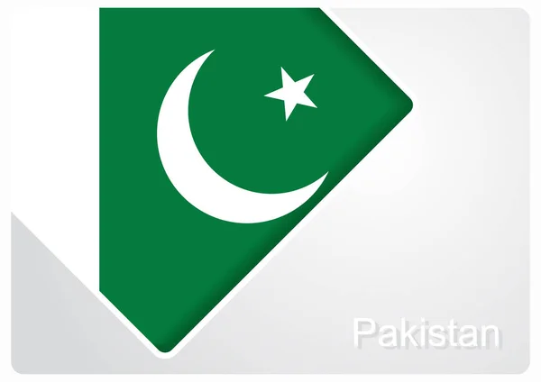 Fondo de diseño de bandera paquistaní. Ilustración vectorial . — Archivo Imágenes Vectoriales