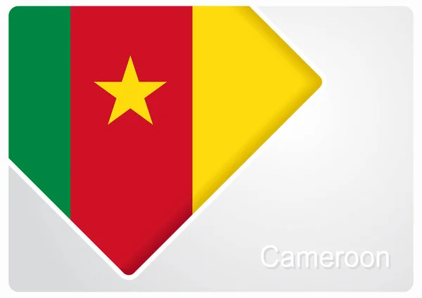 Cameroon flag design background. Vector illustration. — Stock Vector